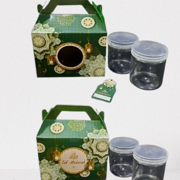 

5 pcs dus jinjing edisi lebaran kemasan kue kering box packaging hampers idul fitri ukuran 10x19x14cm