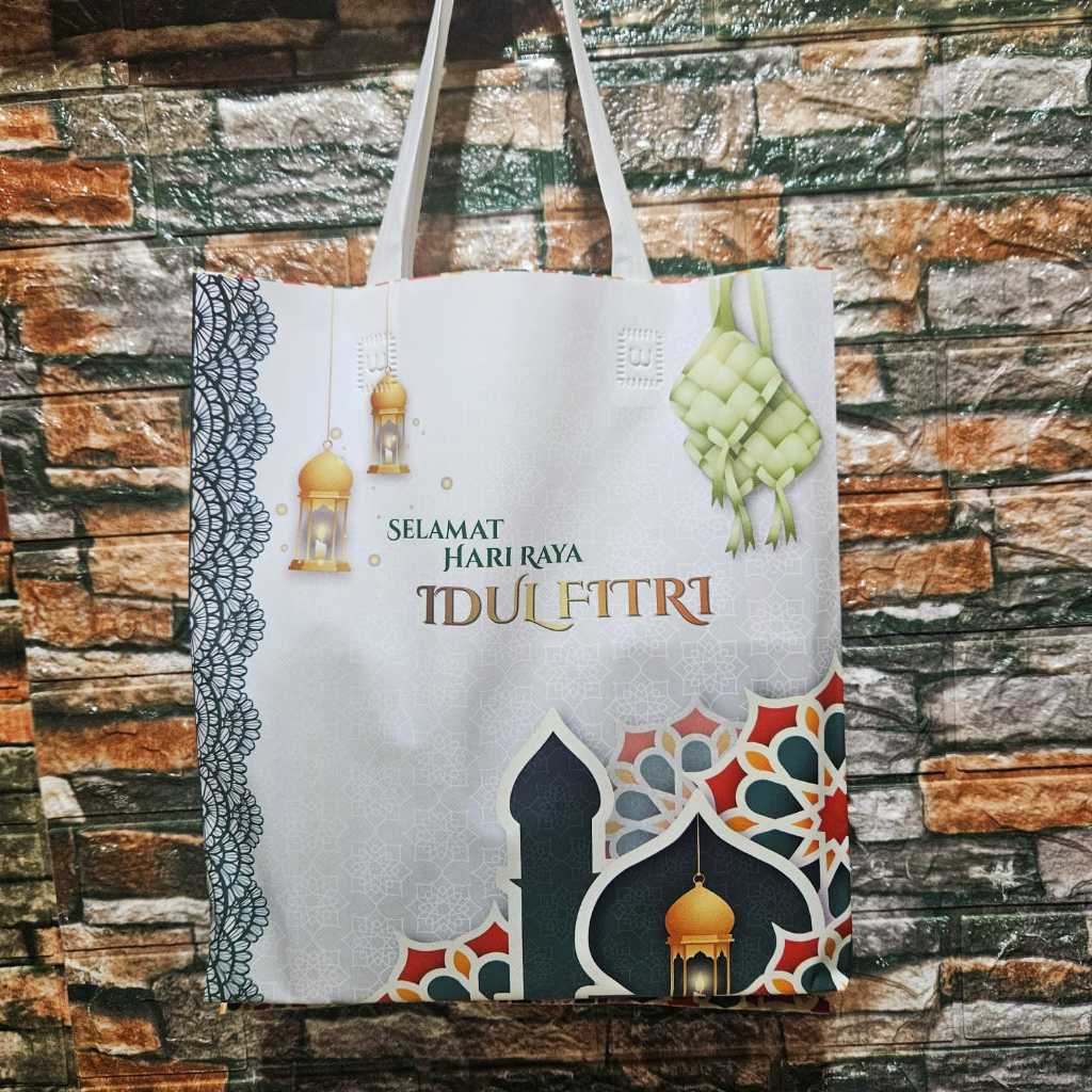 

ITBEL - Tas Bingkisan Lebaran Kombinasi Warna Tapak Press Goodie Back Idul Fitri Grosir Eceran Tas Hantaran Lebran Tebal Muat Banyak
