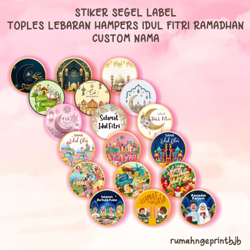 

Stiker Segel Label Topples Lebaran Hampers Idul Fitri Ramadhan Custom Nama