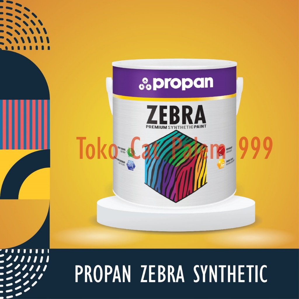 CAT KAYU DAN BESI PROPAN ZEBRA SYNTHETIC 1 LITER