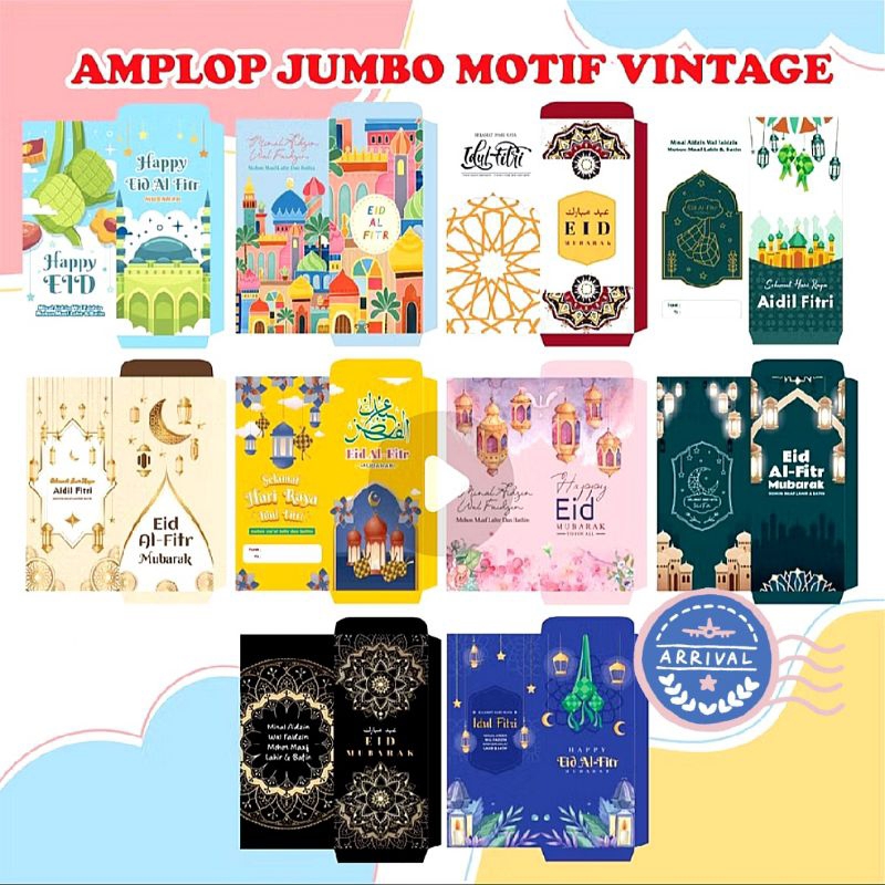 

Amplop Lebaran Vintage/Islami/Kartun Viral (isi 10 lbr)