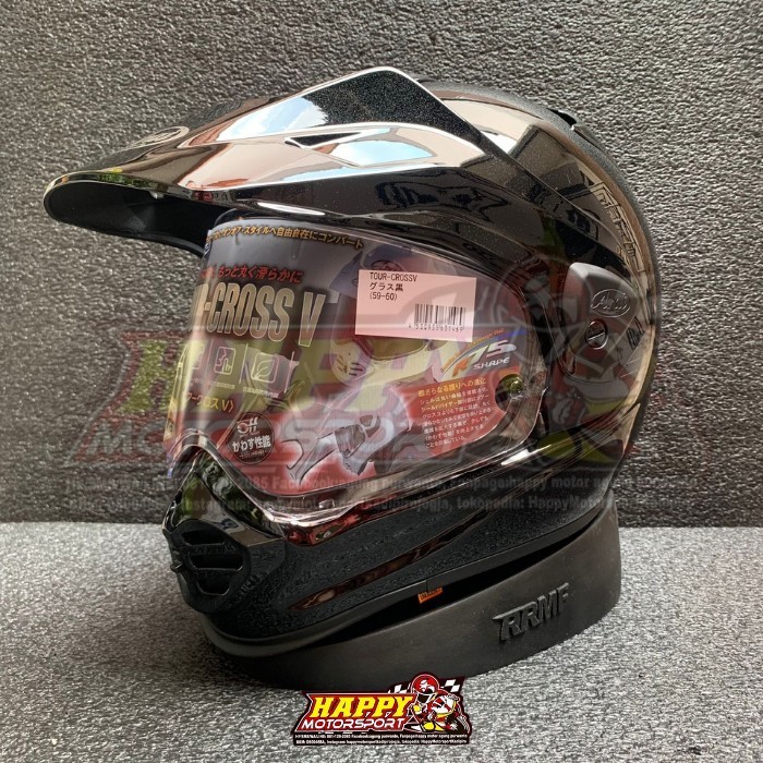 Helm Arai Tour Cross V Black Glossy Full Face