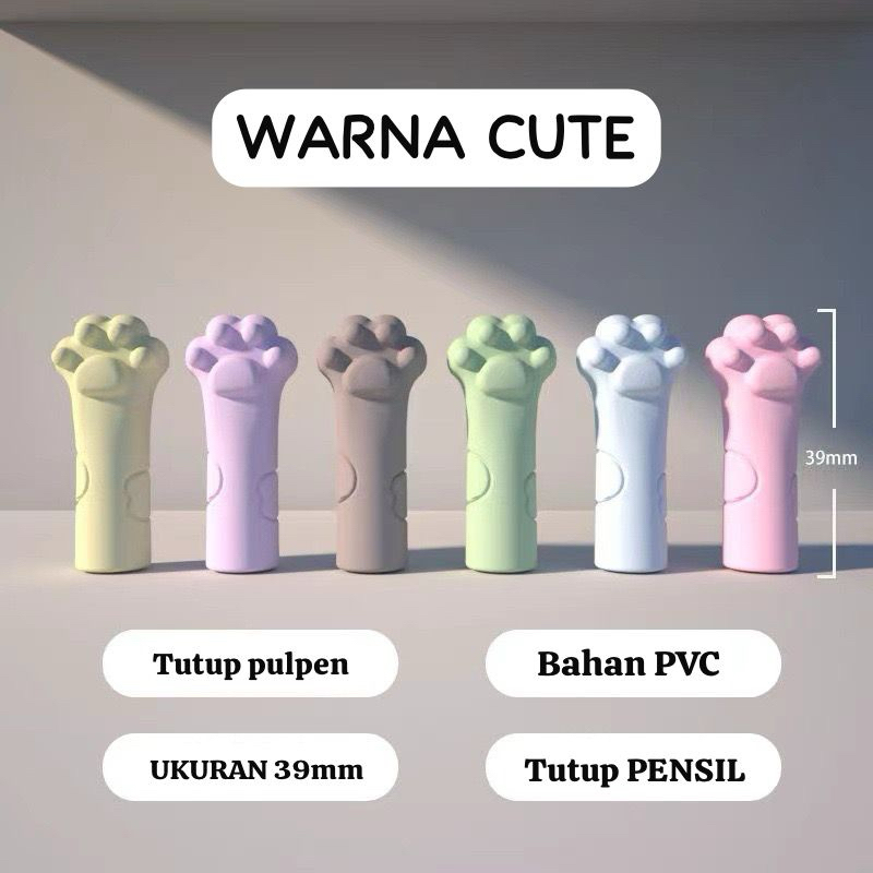 

Purple PP001 Pencil Cap Penutup pensil lucu cute cat