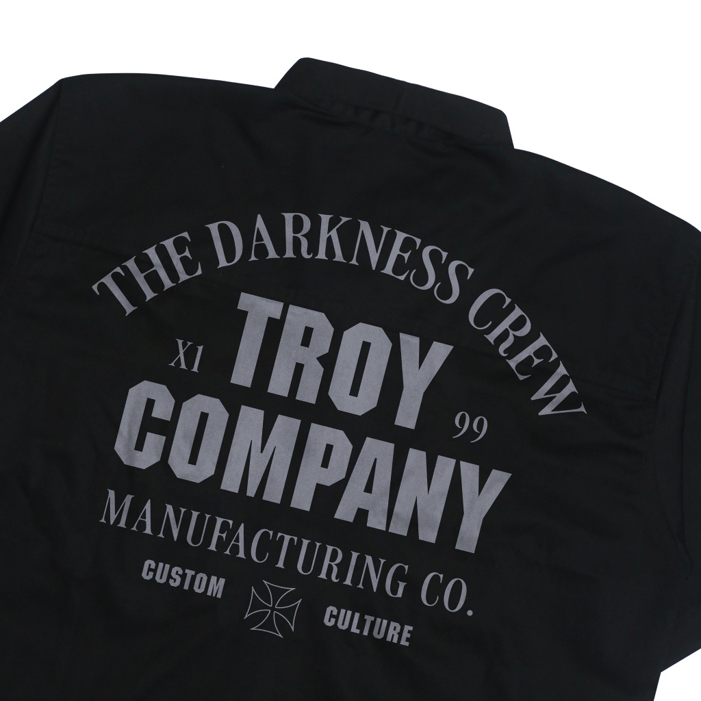 Troy Company Work Shirt Workwear Black Subclub - Kemeja Kerja Workshirt Hitam WSP 3042