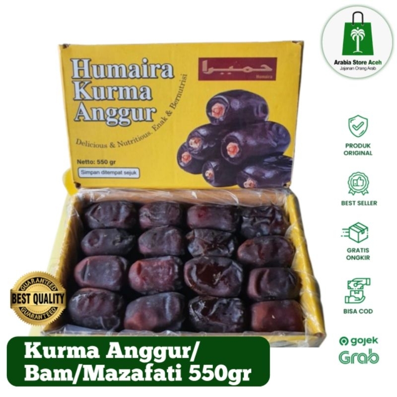 

Kurma Anggur Humaira - Lisani - Black Diamond 500gr - Kurma Anggur Bam Mazafati