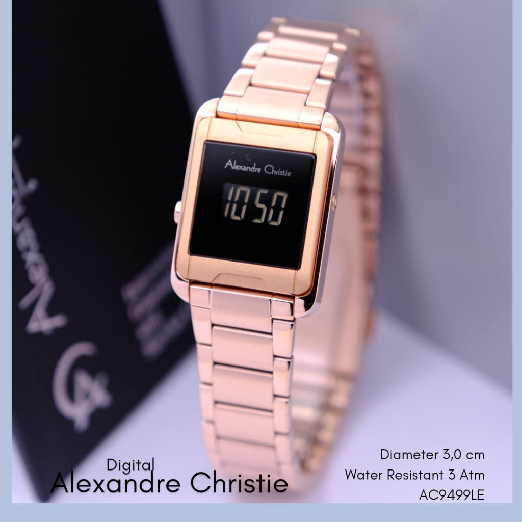 NEW Alexandre Christie DIGITAL jam tangan wanita original garansi 1 thn AC9499 Alexander Cristie ORI