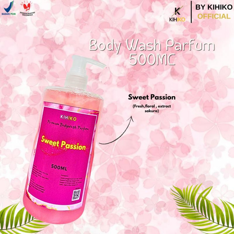 Kihiko Body Wash 500ml Pump Sweet Passion