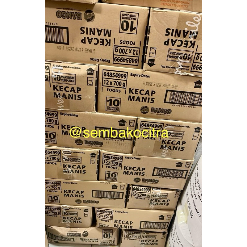 

Kecap Bango Dus 700 gram / Kecap Manis Bango REFILL DUS / Karton 700g x 12 / Bango 12pcs x 700g