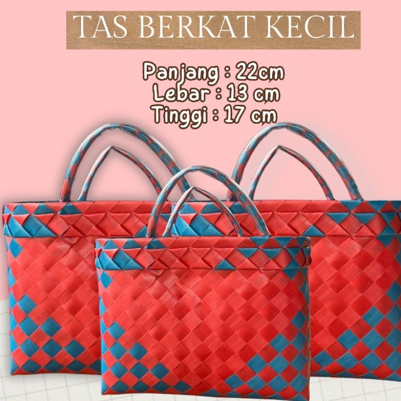 Tas Anyaman Plastik Unyil Kecil Tas Berkat Tempat Hajatan Kekinian Motif Kotak Kotak Murah Awet Tas 