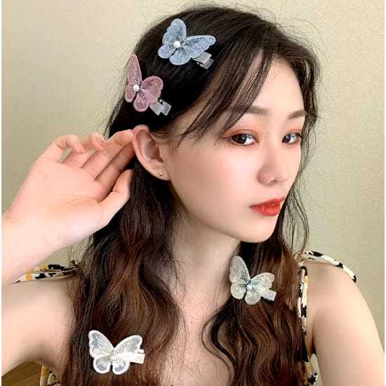 Jepit Rambut Korea Kupu Kupu / Jepit Rambut Cantik Fashion Korea Jepitan KupuKupu Wanita / Jepitan R