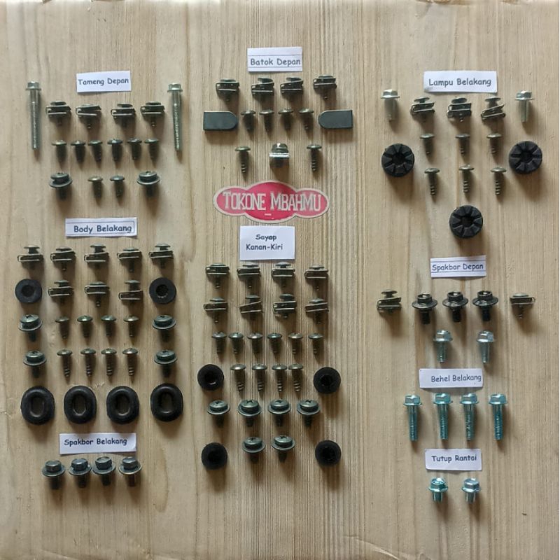 Baut Full Set Cover Body Bodi Yamaha Jupiter Z New Robot Karbu Karburator