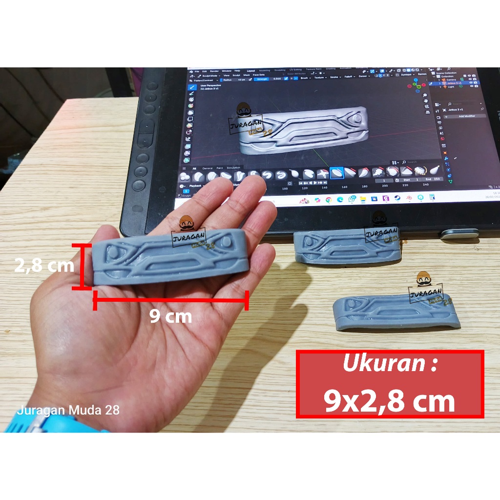 Bemper Miniatur Truk 3D Print Tipe Jetbut 3