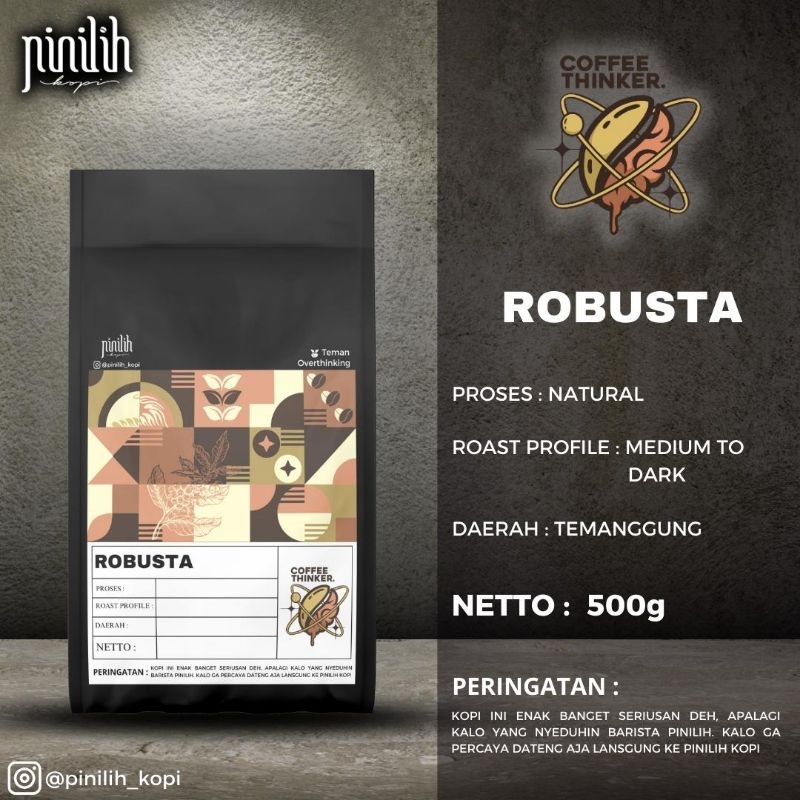 

Roastbean Robusta Temanggung 500g Coffee Thinker