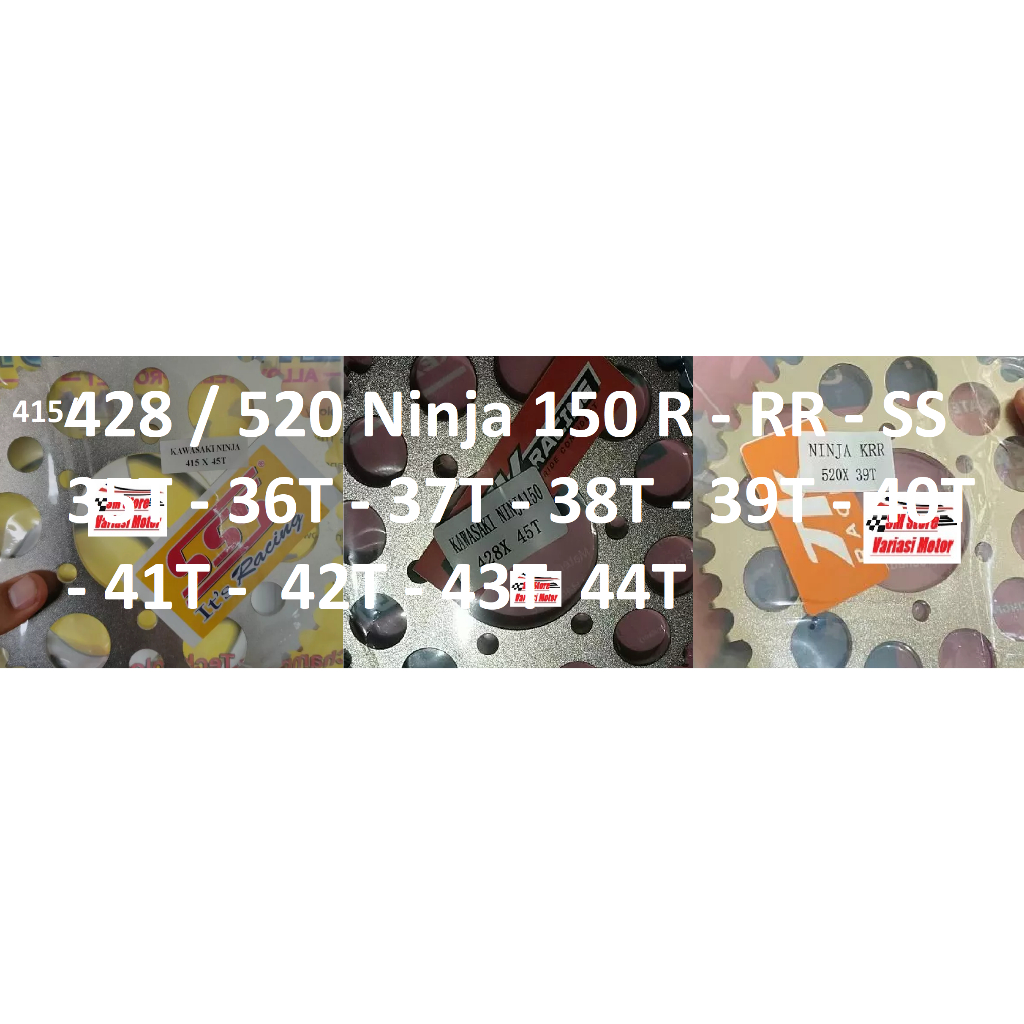 GEAR BELAKANG KAWASAKI NINJA 150 R / SS / RR 415 428 520 Ninja 150 RR / Binter Merzy SSS TK RACING 3