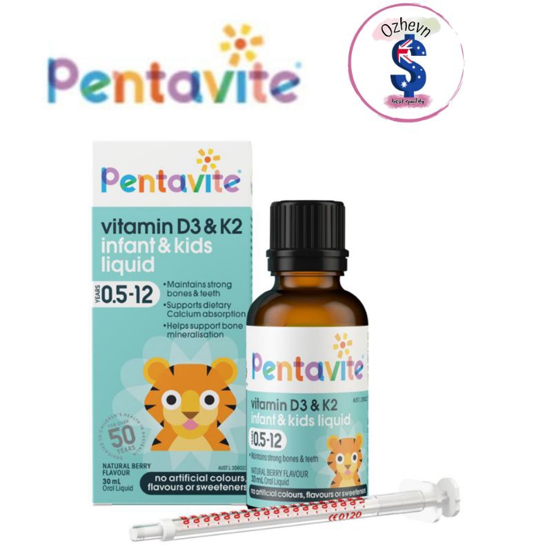 Pentavite Vitamin D3 & K2 Kids Liquid 30ml
