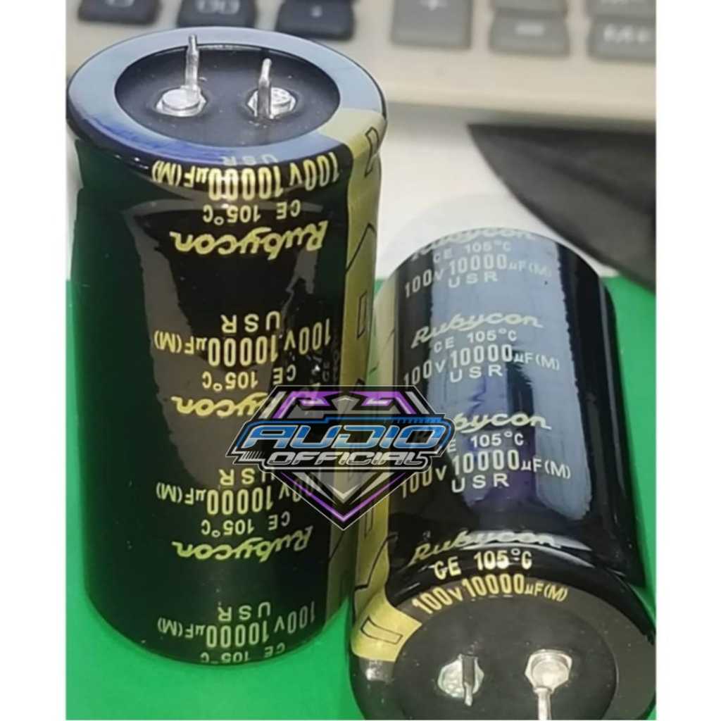 Elko Rubycon Hitam USR 100v 10000uf / Elco Kapasitor Original isi full