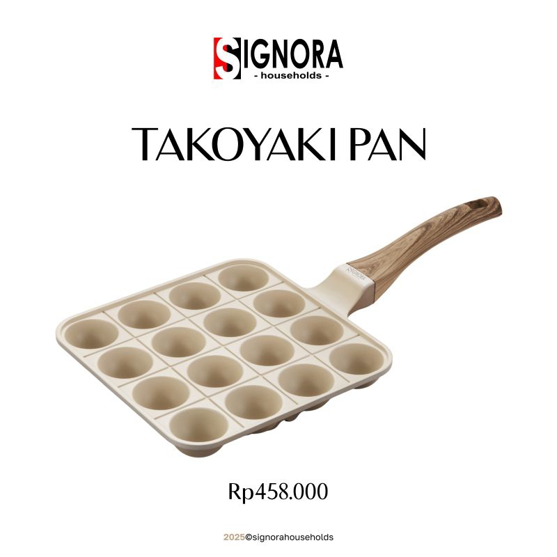 Takoyaki Pan Signora Antilengket Granit Coating