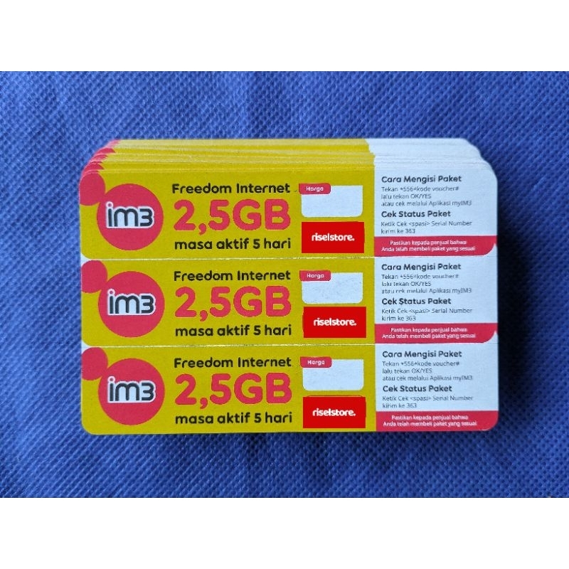 VOUCHER INDOSAT 2.5GB 5HARI