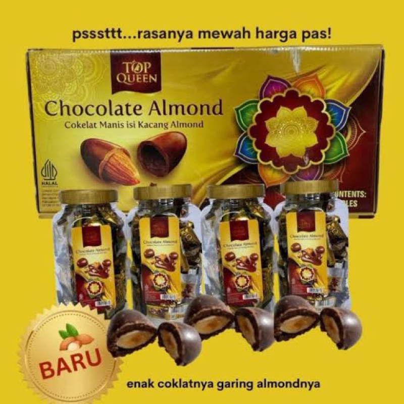 

1 DUS COKLAT ALMOND / COKLAT ALMOND ISI 4 TOPLES TOP QUEEN / COKELAT ALMOND ISI 4 TOPLES
