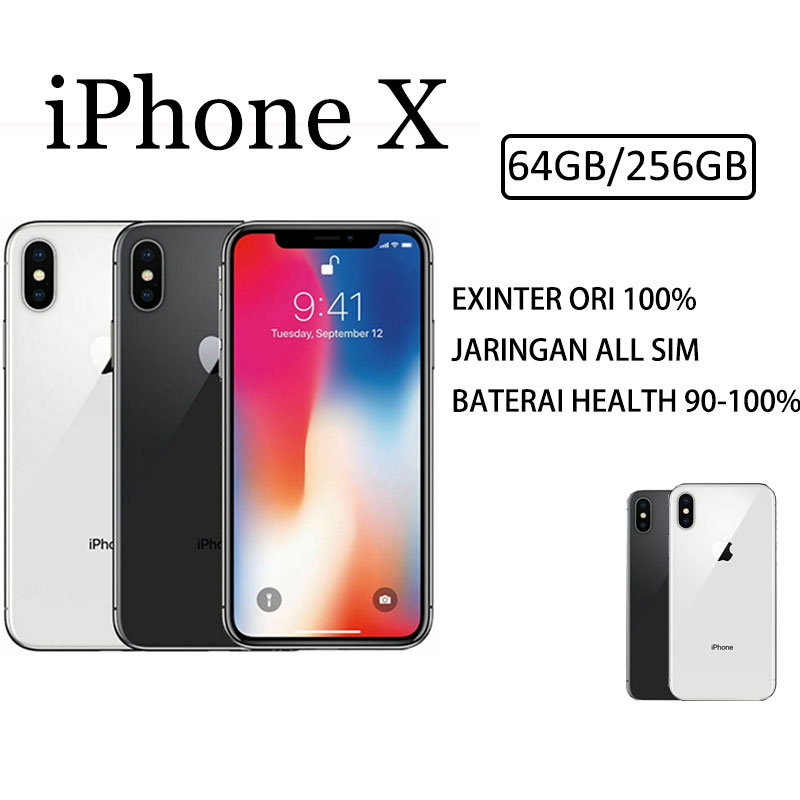 iP X 64GB/256GB FULLSET MULUS NO MINUS SECOND ORIGINAL 100% GOOD CONDITIONS