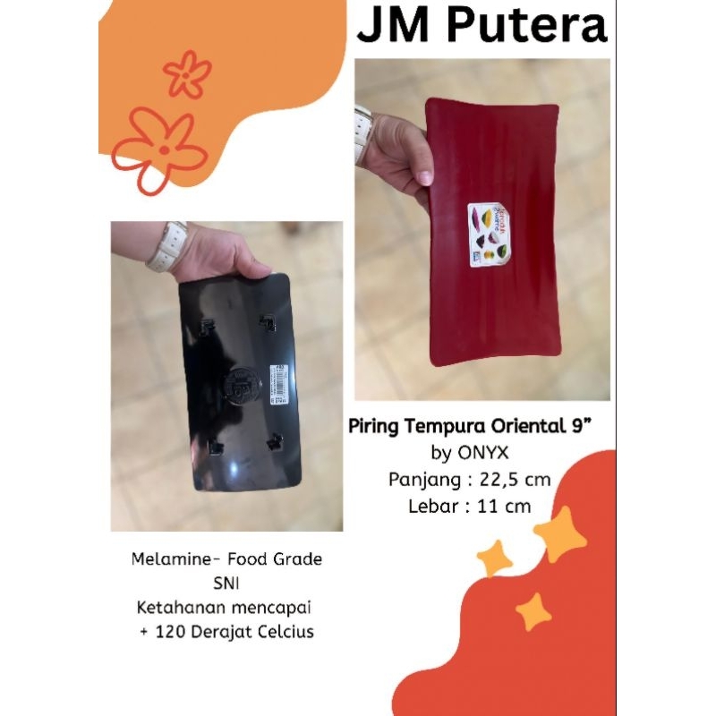 Piring Tempura Oriental 9" Melamin Onyx