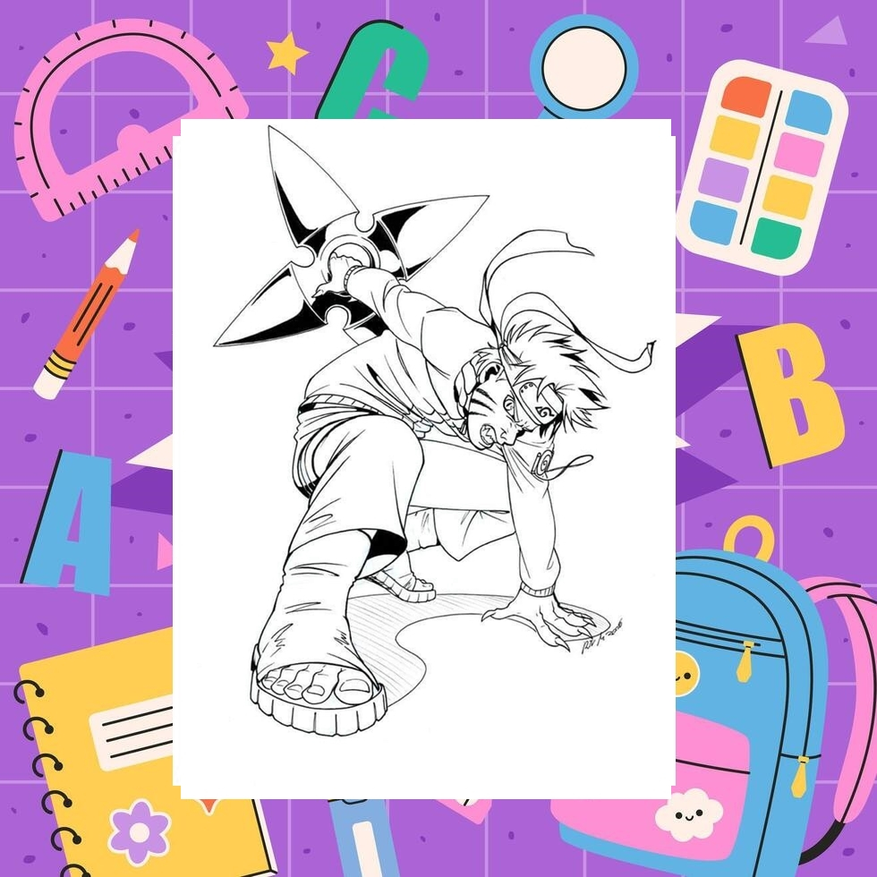 Gambar Mewarnai Naruto