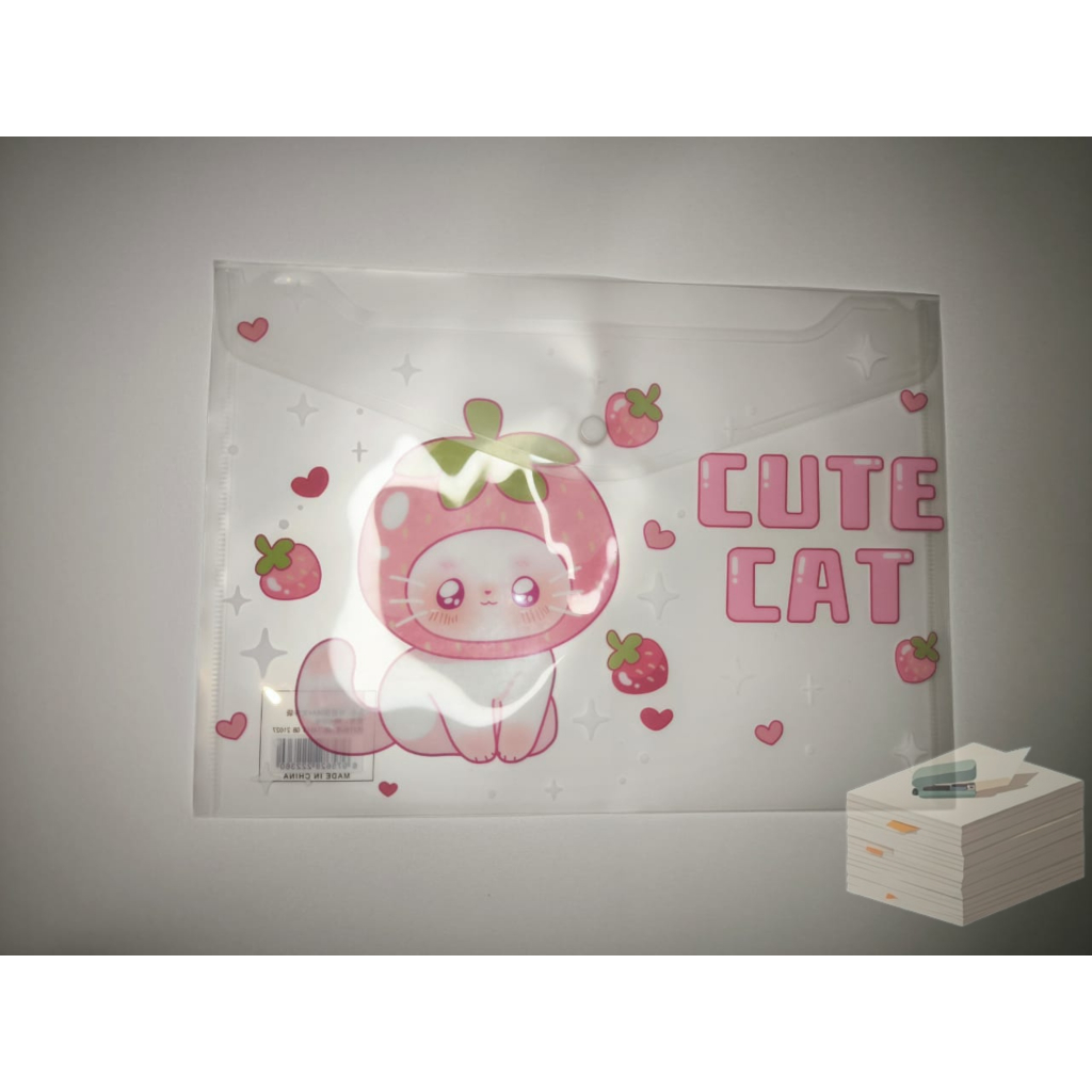 

Map File Pocket Cute Cat Kancing A4 File Folder dokumen