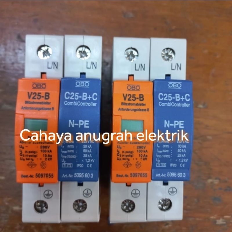 OBO surge Arrester V25 + NPE surge arrester OBO V25 2P