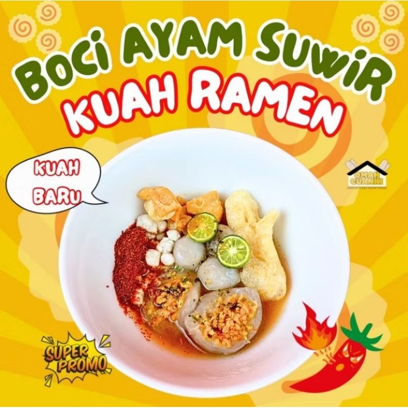 Ayam Ramen 1 Pcs Boci Ayam Suwir Pedas Kuah Ramen Hotpot Instan