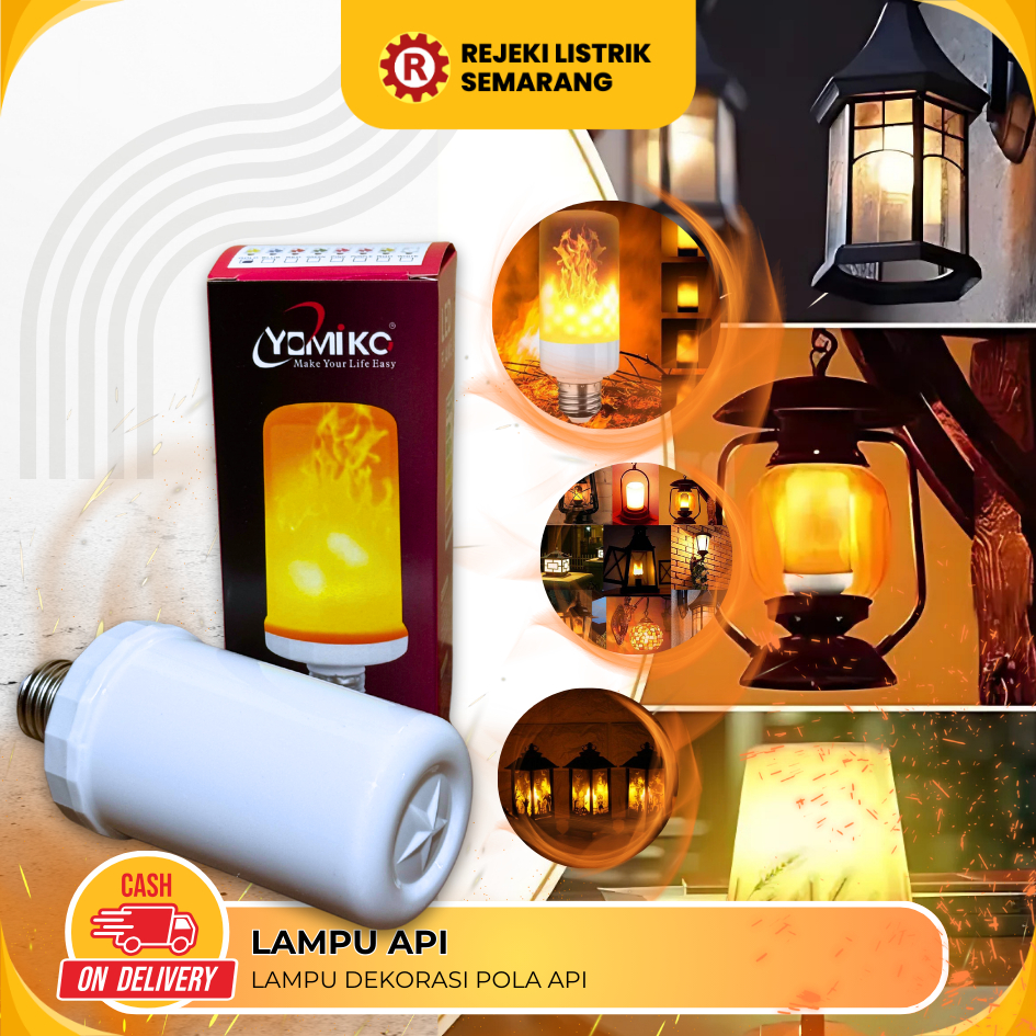 LAMPU API YOMIKO, LAMPU LED API / LAMPU OBOR / LAMPU VARIASI API 3W