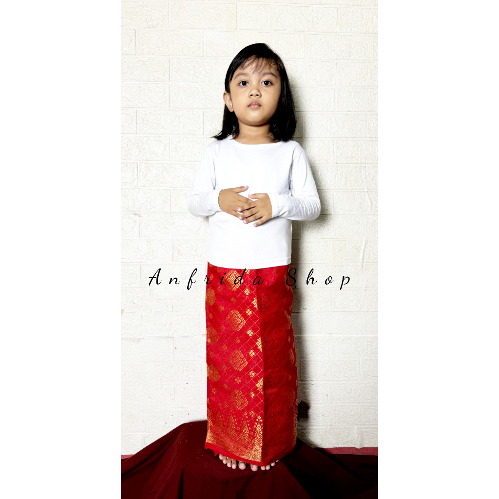Rok lilit songket untuk anak-anak/rok lilit anak kekinian/songket anak