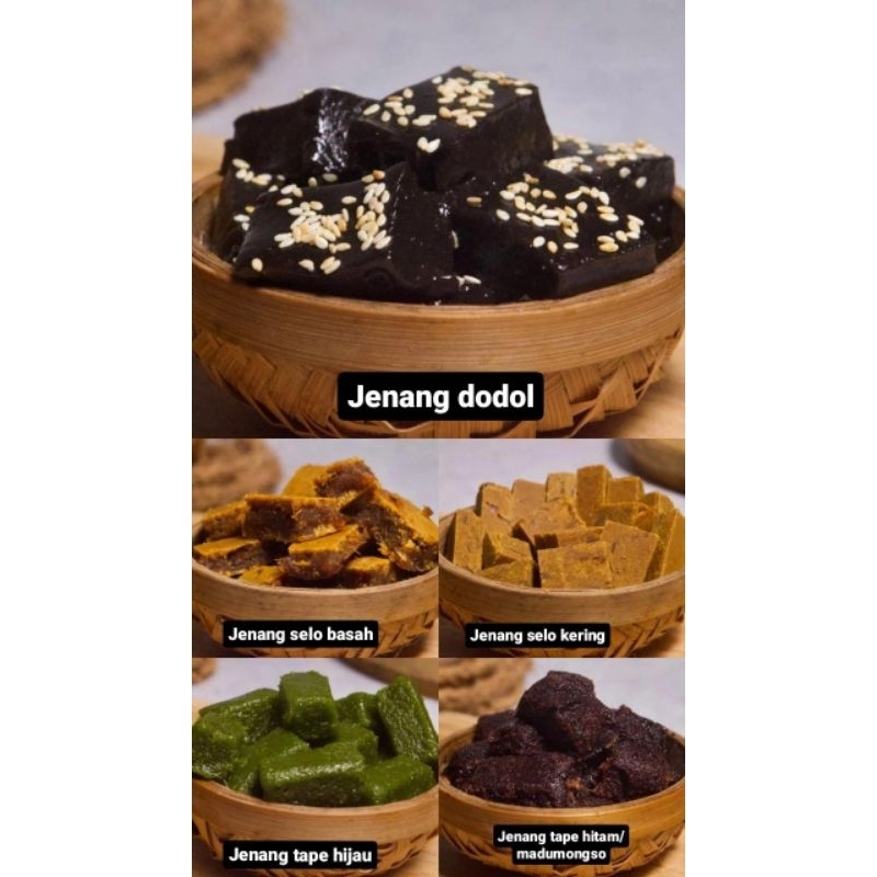 

Jenang KHAS BANYUWANGU isian mix 3 varian (Tape hijau, Selo basah, Selo kering)