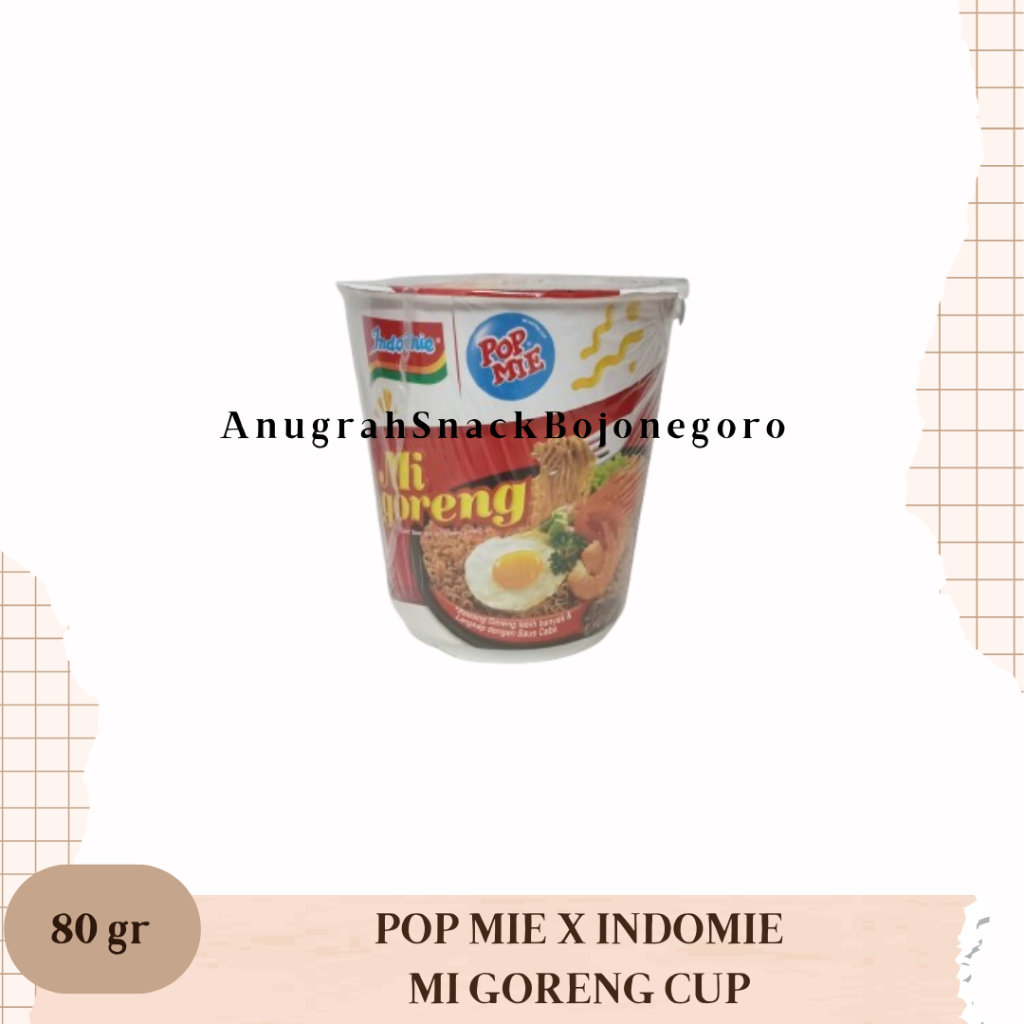 

Pop Mie X Indomie Mi Goreng Cup 80gr