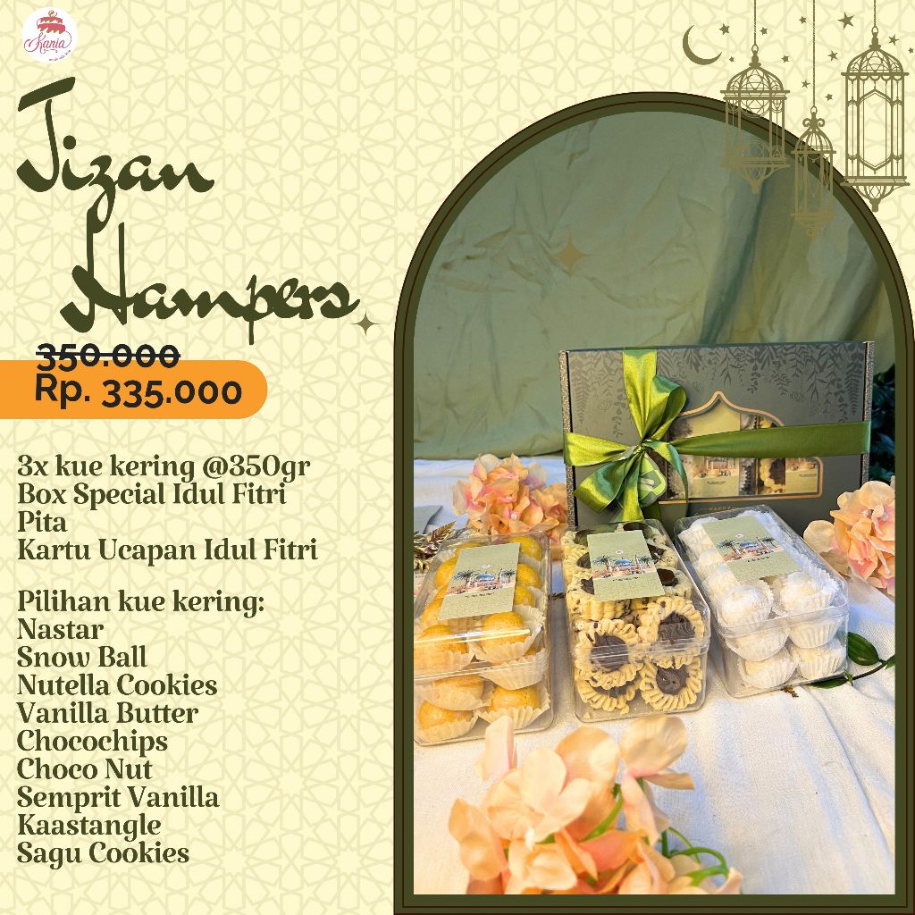 

Kania Jizan | Gift Set Lebaran Hampers Idul Fitri Cookies Nastar Putri Salju Coklat Kaastangel Semprit