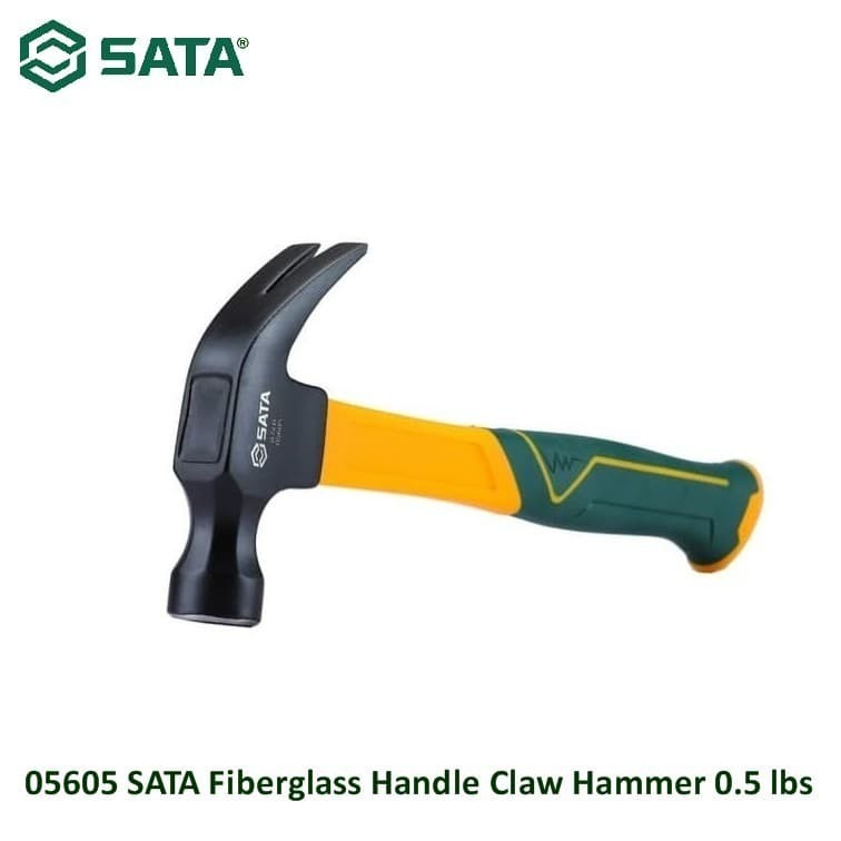 SATA - Palu 05605 Fiberglass Handle Claw Hammer 0.5 lbs SATA