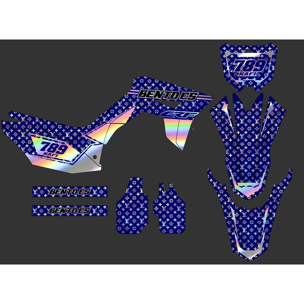 Stiker CRF 150L decal setiker CRF 150L stiker motor warna biru