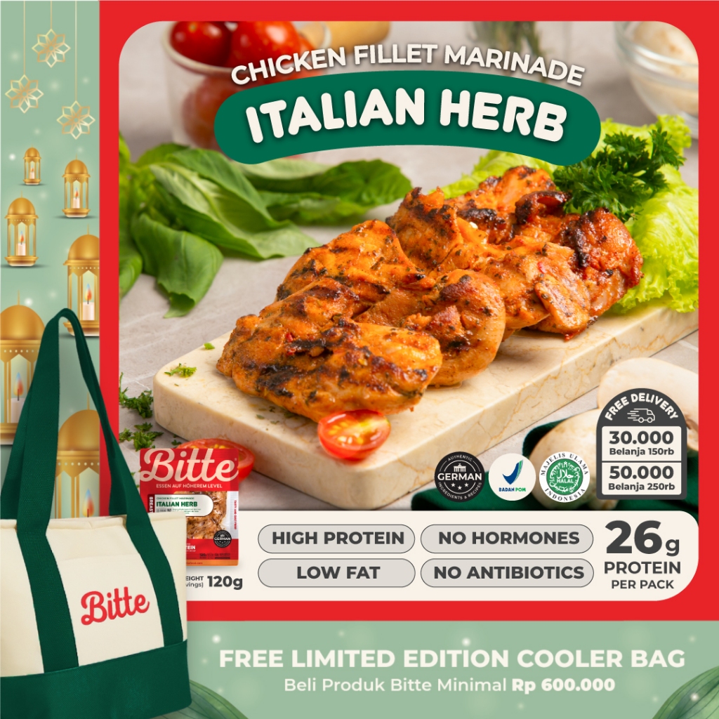 

Bitte Food Italian Herb Chicken Fillet Marinade / Ayam Filet Marinasi 120g