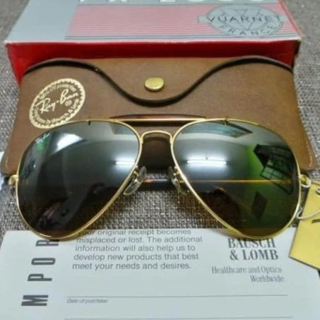 Kacamata Sunglasses RayBan BL USA Aviator Black ORIGINAL SZ 62 terbaru