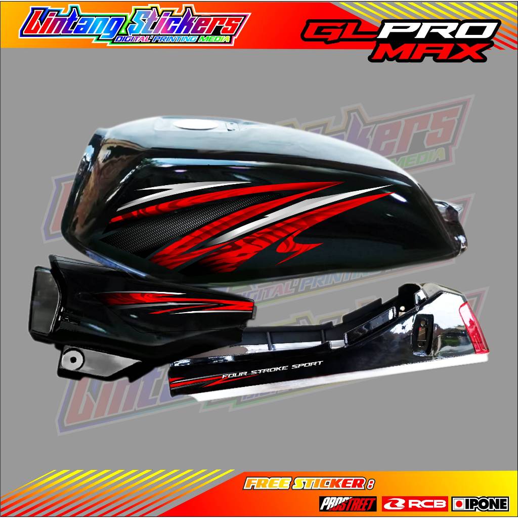 STRIPING VARIASI HONDA GL PRO GL MAX / STICKER LIST VARIASI MOTOR HONDA GL PRO GL MAX