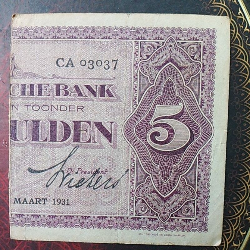 Uang Coen sanering 5 gulden fine