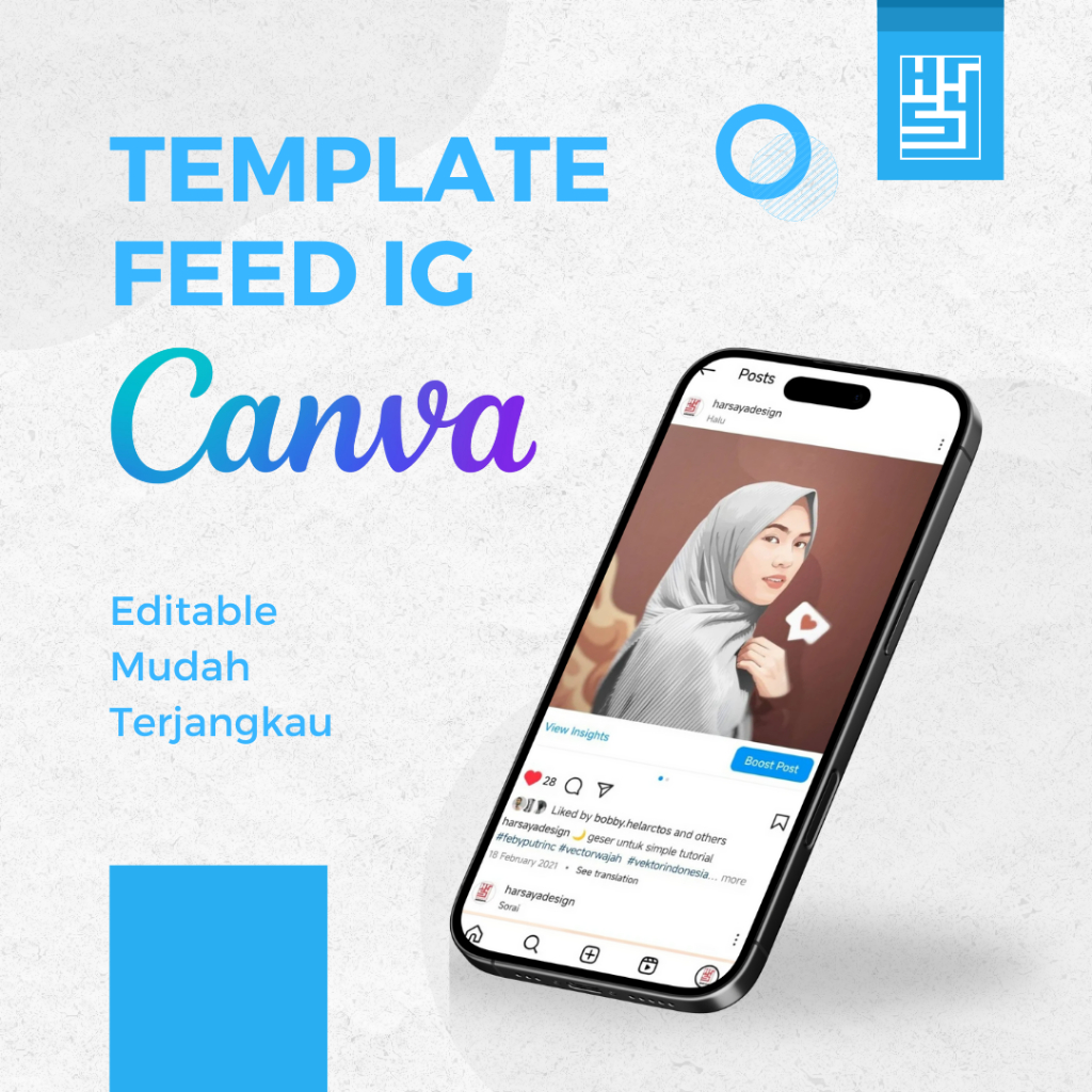CUSTOM TEMPLATE CANVA UNTUK FEED INSTAGRAM