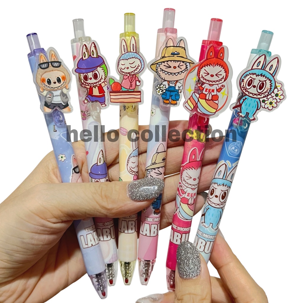 

Pulpen Anak Cetek Labubu Karakter Akrilik Pen Gel Lucu Kartun 0.5mm