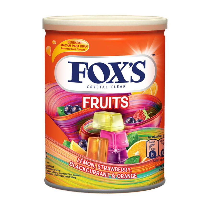 

FOX'S Crystal Clear Fruits Permen Kaleng 170 g