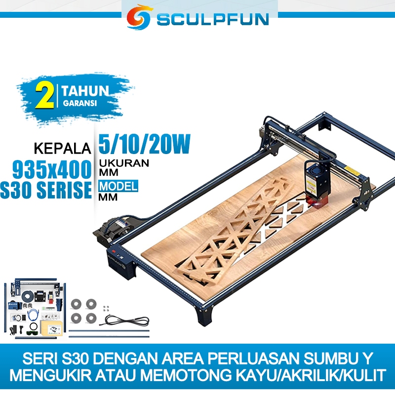 SCULPFUN mesin laser cutting S30 serise 935X400MM Mesin Ukiran laser kayu/logam/akrilik