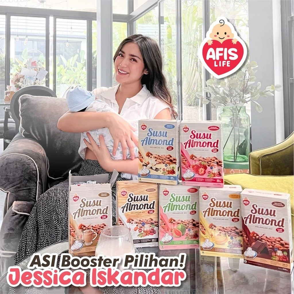 Afis Susu Almond 200gr ASI booster pelancar asi nutrisi ibu menyusui Makassar