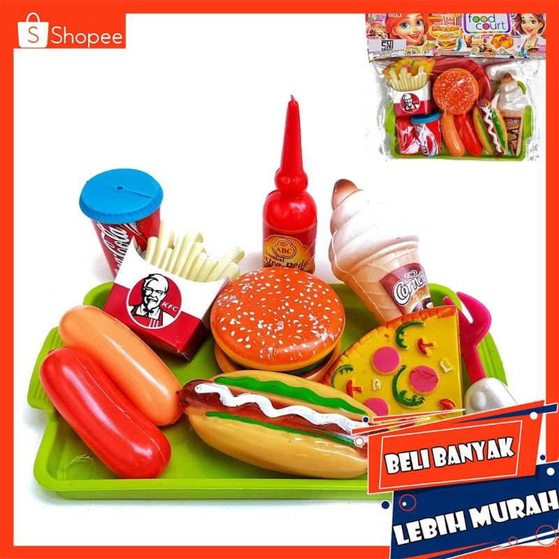 (Etalase 21-25) Mainan Burger/Junk Food Mainan masak-masakan