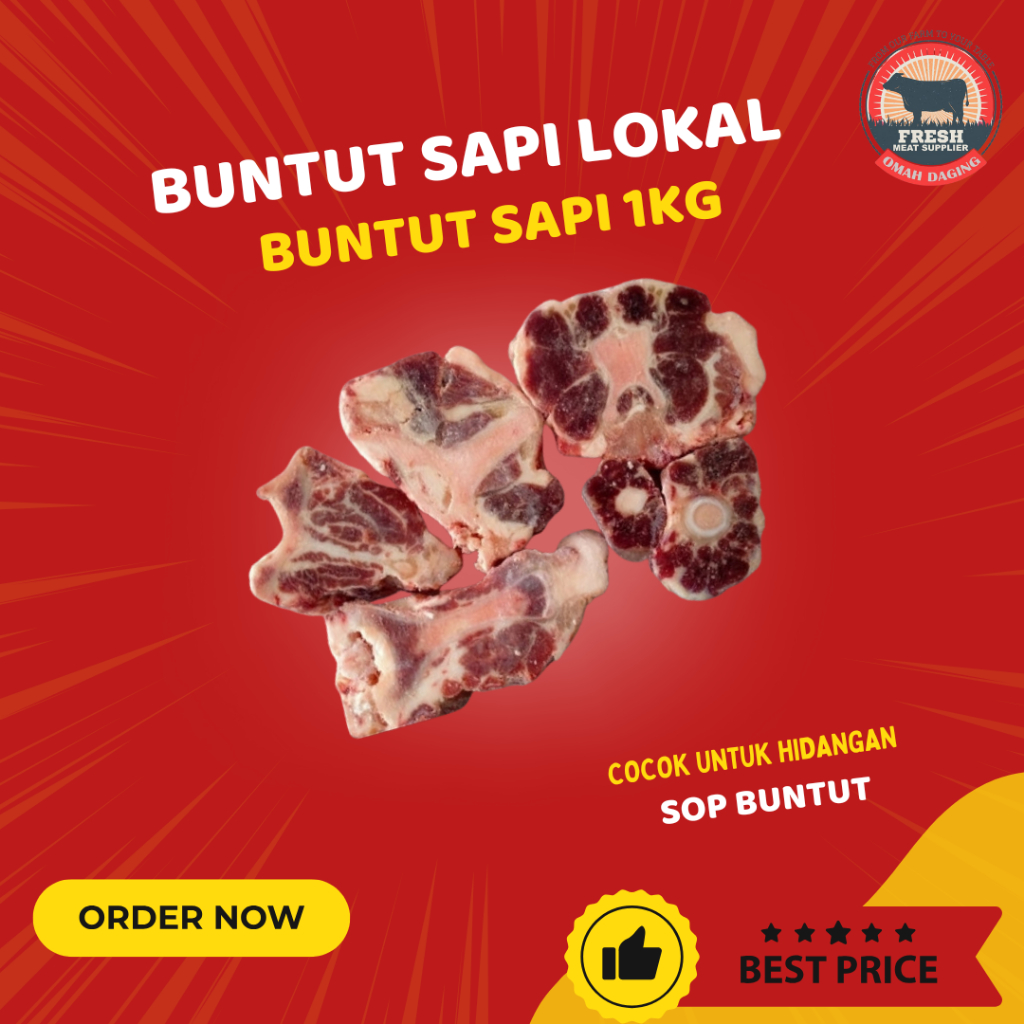 

Buntut Sapi Lokal Super mix campur 1kg Halal
