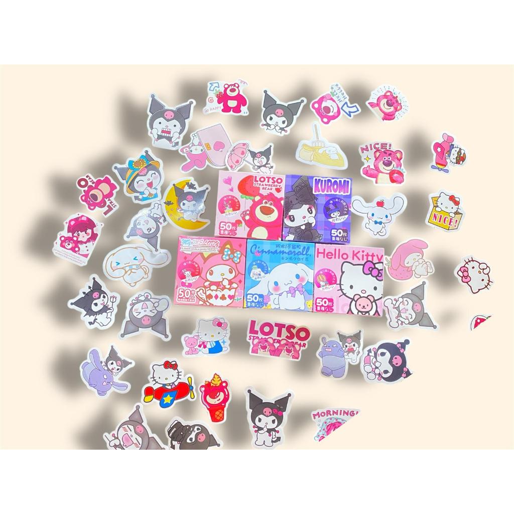 

Sticker Single Isi 50 Pcs Stiker Waterproof Karakter Sanrio Sticker Kuromi Hello kitty Lotso Melody