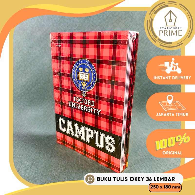 

Buku Tulis OKEY CAMPUS 36 Lembar by KIKY ( 1 Pack isi 10 Buku )