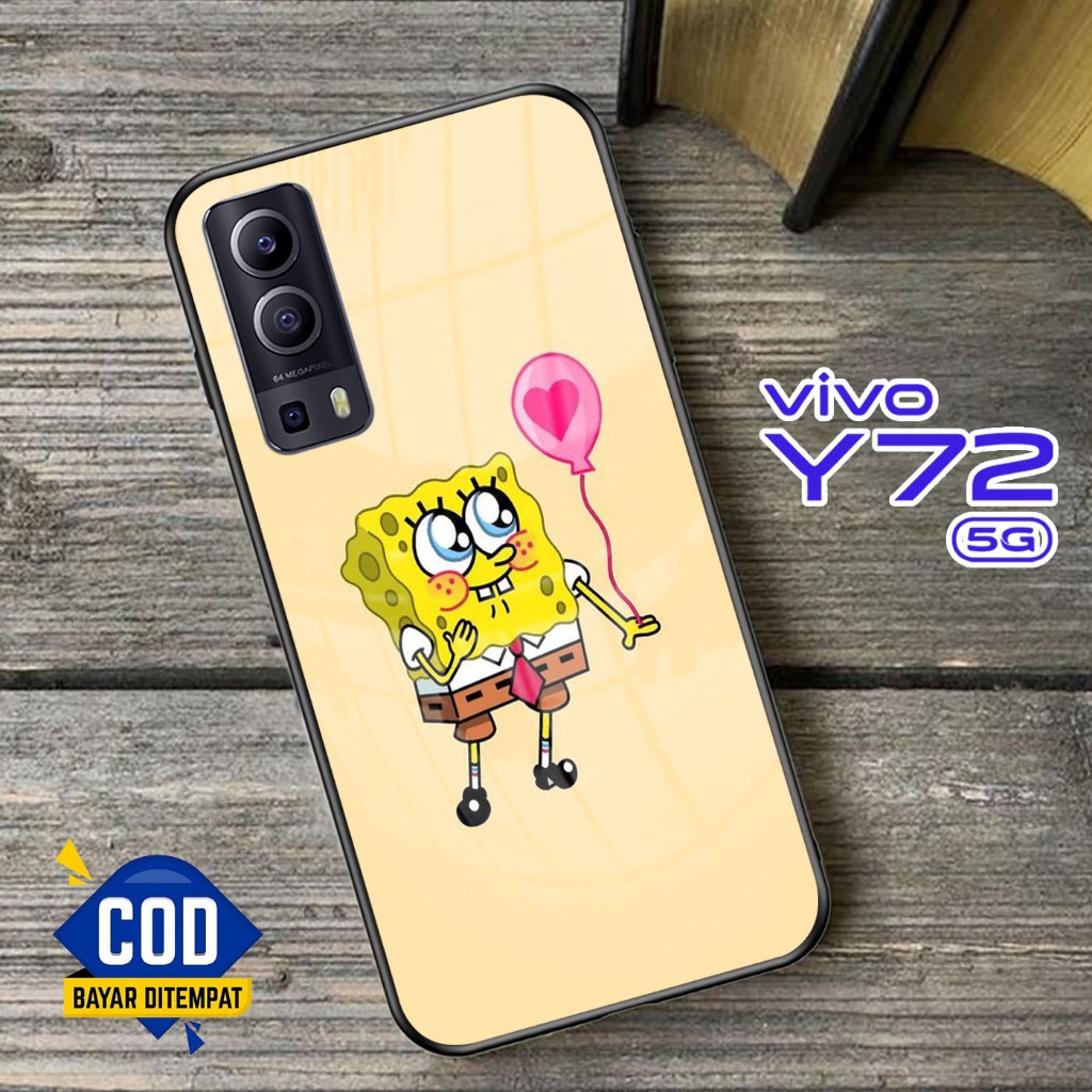 Softcase Kaca VIVO Y72 (5G) - Case Handphone VIVO Y72 (5G) [T100].
